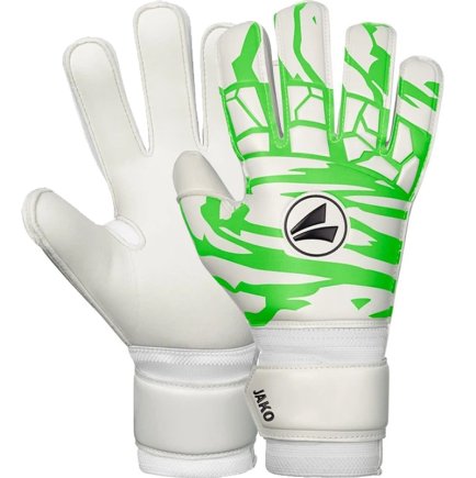 Вратарские перчатки Jako GK Animal Basic RC 2596-023 цвет: белый/зеленый