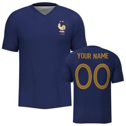 Футболка сборная Франции Чемпионат Мира 2022 (World Cup 2022) игровая/повседневная 102248041-1 цвет: темно-синий