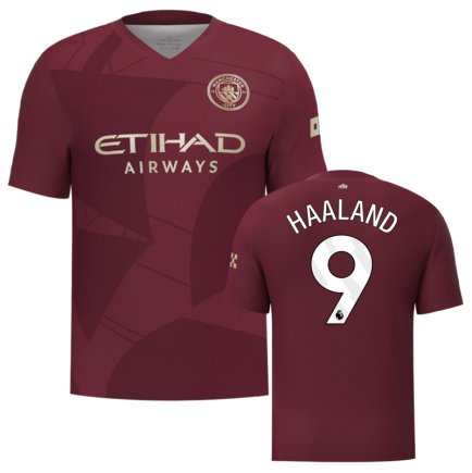 Футболка Манчестер Сіті Холанд 9 (Manchester City Haaland 9) 2024-2025 ігрова/повсякденна 15229716 колiр: бордовий