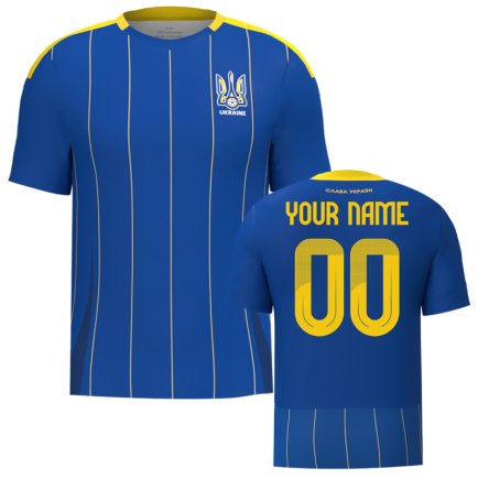 Футболка Украина с гербом 2024-2025 игровая/повседневная 15225404-1 цвет: синий