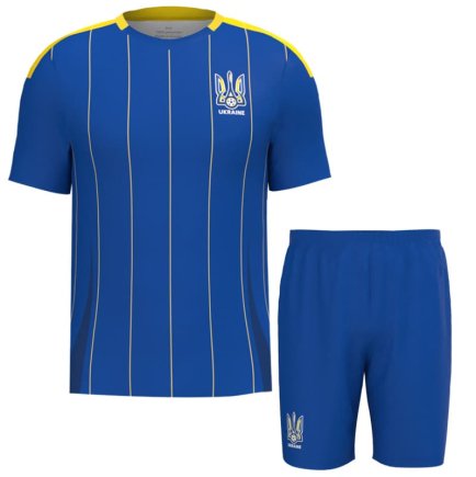 Футбольная форма Украина с гербом 2024-2025 игровая/повседневная 15225504-1 цвет: синий
