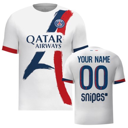 Футболка PSG (ПСЖ) 2024-2025 игровая/повседневная 15226610-1 цвет: белый