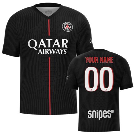 Новая Футболка PSG (ПСЖ) 2026 игровая/повседневная 17265801 цвет: черный