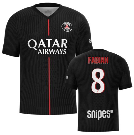 Новая Футболка ПСЖ Фабиан 8 (PSG Fabian 8) 2026 игровая/повседневная 17267001 цвет: черный
