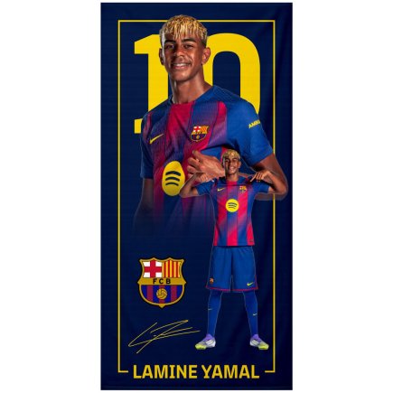 Полотенце пляжное Барселона FC Barcelona Lamine Yamal Ямал