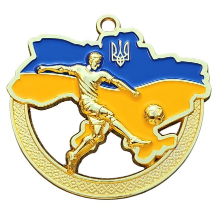 Медаль Футбол Україна 70 мм золото