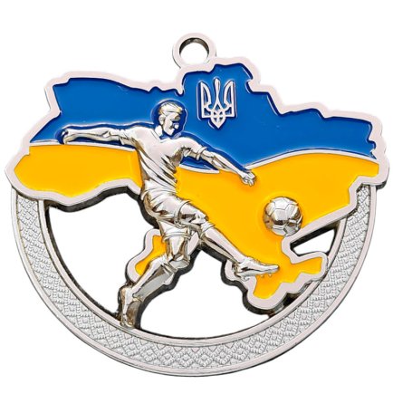 Медаль Футбол Україна 70 мм срібло