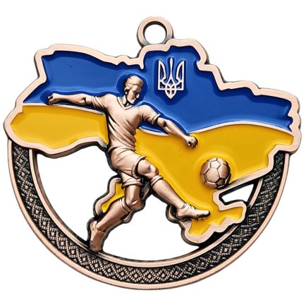 Медаль Футбол Україна 70 мм бронза