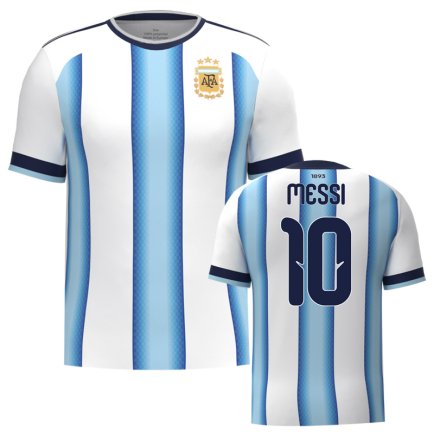 Новая Футболка сборной Аргентины Месси 10 Чемпионат Мира 2026 (Messi 10 World Cup 2026) игровая/повседневная 17269611 цвет: голубой