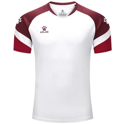 Футболка ігрова Kelme BRAVO 7351TX1092.9158 колір: білий/бордовий