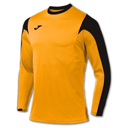Футболка игровая Joma ESTADIO 100147.080 с длинным рукавом светло-оранжево-черная