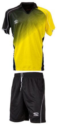 Футбольная форма Europaw mod № 007 черно-желтая