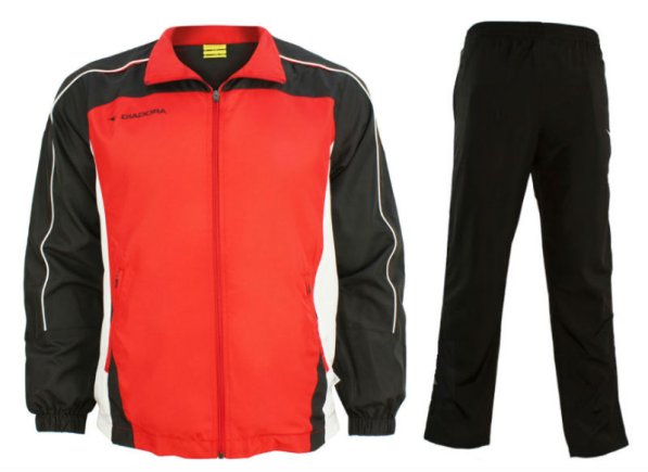 Спортивний костюм Diadora Pretoria Micro Set колір: червоний/чорний