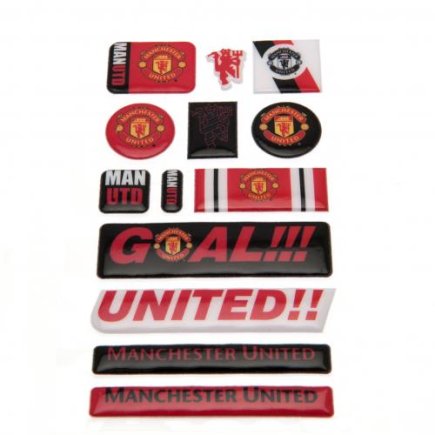 Набор 3D наклеек Manchester United F.C. Bubble Sticker Set (сет 3D наклеек Манчестер Юнайтед) 13 штук