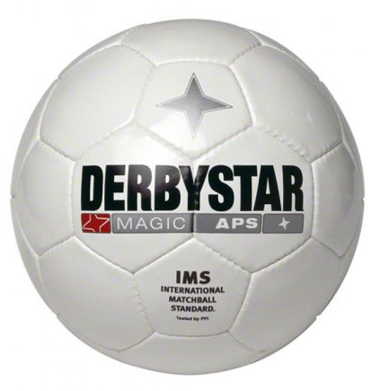 Мяч футбольный Derbystar Magic TT DS IMS (белый с логотипом Mobil BKK) размер 5