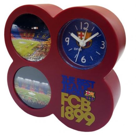 Часы-фоторамка настольные F.C. BARCELONA PICTURE FRAME ALARM CLOCK CL (часы Барселона) красные