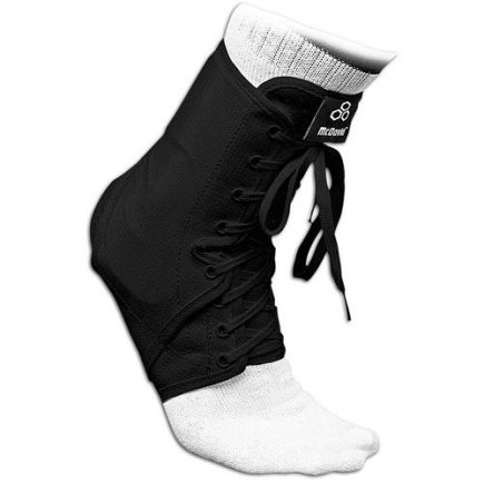 Бандаж-фиксатор мягкий на голеностопный сустав с боковыми вставками McDavid Laced Ankle Guard 101 черный