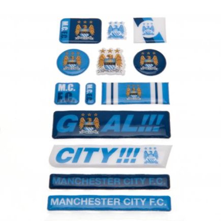 Набор 3D наклеек Manchester City F.C. Bubble Sticker Set (сет 3D наклеек Манчестре Сити) 13 штук