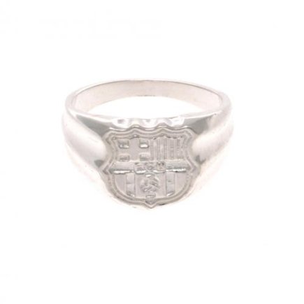Кольцо серебряное c гербом Барселона малое