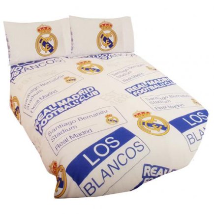 Постельный набор Реал Мадрид двуспальный (постельное белье Реал Мадрид)