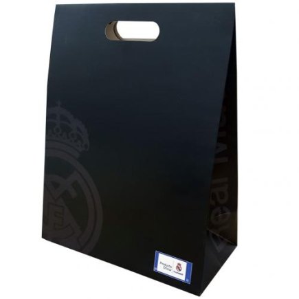 Пакет паперовий подарунковий Реал Мадрид середній