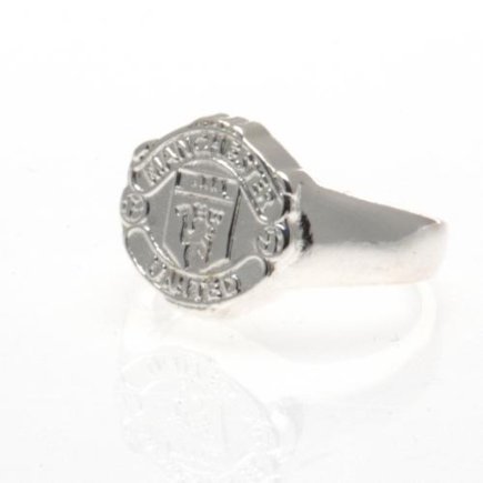 Кольцо серебряное с позолоченным гербом Манчестер Юнайтед малое