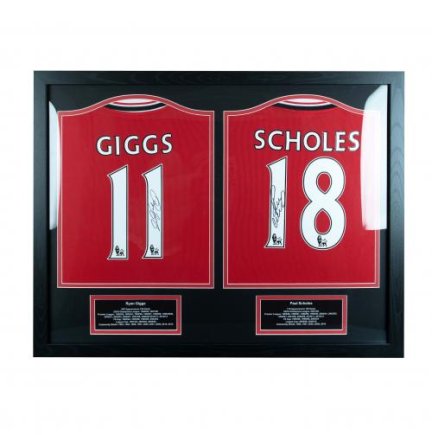 Футболки з автографом Giggs & Scholes Signed Манчестер Юнайтед (в рамочці)