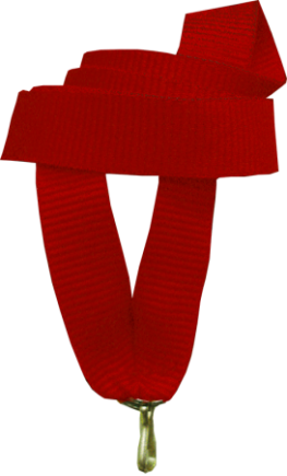Лента для медалей и бейджей красная 15 мм