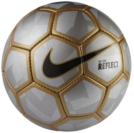 Мяч футбольный NIKE DURO REFLECT SC2743-016 серебристый/бронзовый. Размер 4