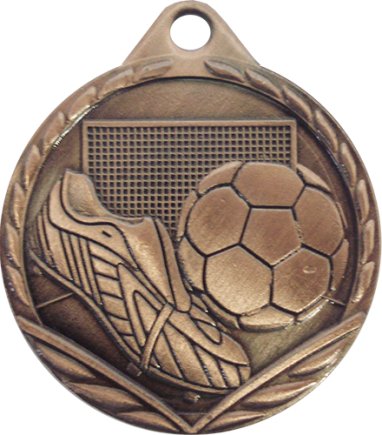 Медаль 32 мм Футбол бронза