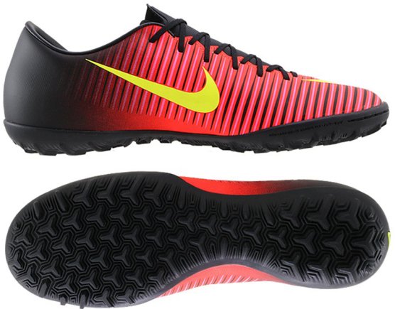 Сороконожки Nike Mercurial VICTORY VI TF 831968-870 цвет: красный/черный/желтый (официальная гарантия)