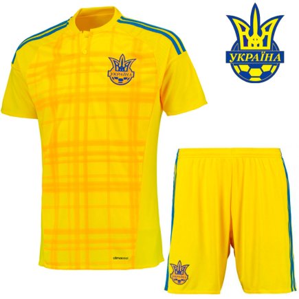 Футбольная форма детская сборной Украины (Ukraine) без номера на спине - РАСПРОДАЖА цвет: желтая
