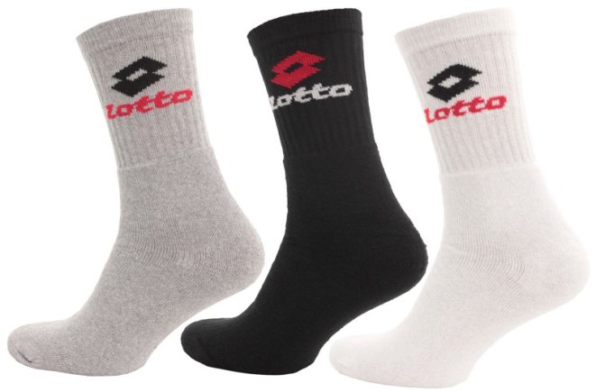 Шкарпетки Lotto SOCK QUARTER колір: чорний/білий/сірий 3 пари
