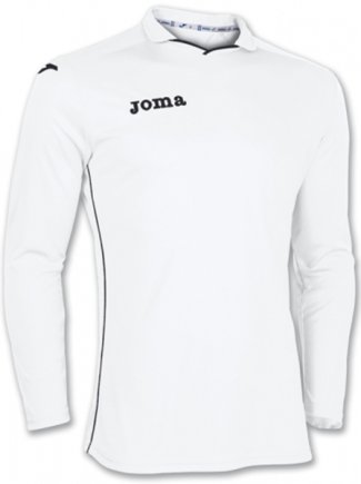 Футболка ігрова Joma RIVAL 100005.200 з довгим рукавом біло-чорна