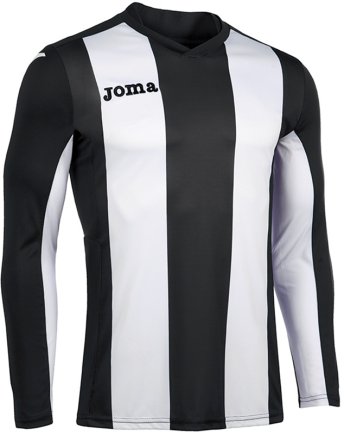 Футболка игровая Joma Pisa V 100404.100 с длинным рукавом черно-белая