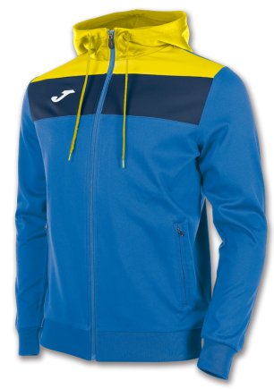 Толстовка Joma CREW 100245.709 с капюшоном цвет: синий/желтый