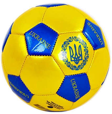 Мяч сувенирный Украина желтый размер 1