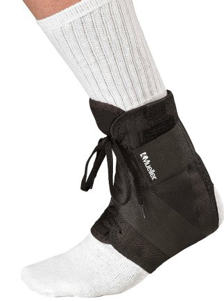 Фиксатор голеностопного сустава Mueller Soft Ankle Brace W/Straps Black 41772 - XL
