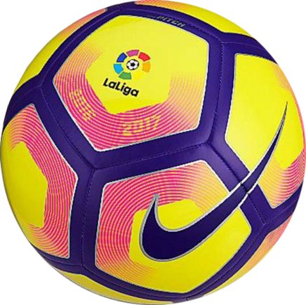 Мяч футбольный NIKE SERIEA PITCH LA LIGA SC2992-702 цвет: желтый/красный/синий размер 5 (официальная гарантия)