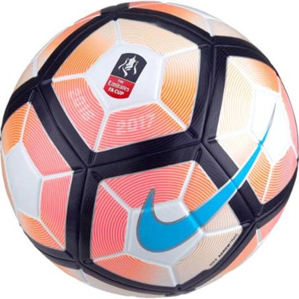 Мяч футбольный Nike STRIKE FA CUP SC3034-100 белый/оранжевый/черный. Размер 5 (официальная гарантия)
