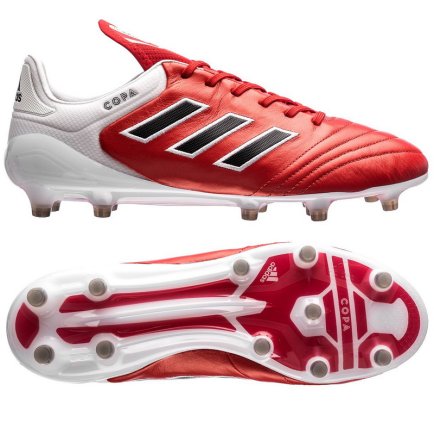 Бутси Adidas Copa 17.1 FG BB3551 колір: білий/червоний (Офіційна гарантія)