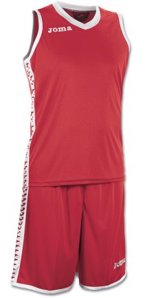 Баскетбольна форма Joma Pivot 1227.001 колір: червоний/білий