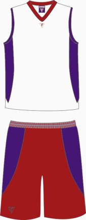 Баскетбольная форма Titar Барса цвет: красный/фиолетовый/белый