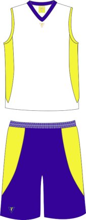 Баскетбольная форма Titar Барса цвет: желтый/фиолетовый/белый
