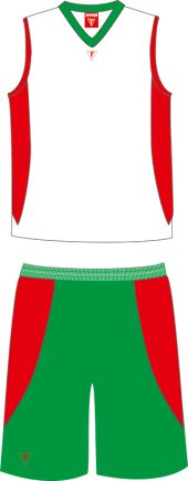 Баскетбольная форма Titar Барса цвет: красный/белый/зеленый