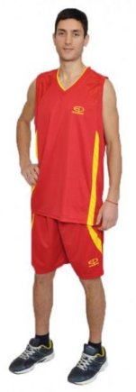 Баскетбольная форма Europaw 0119 цвет: красный/желтый