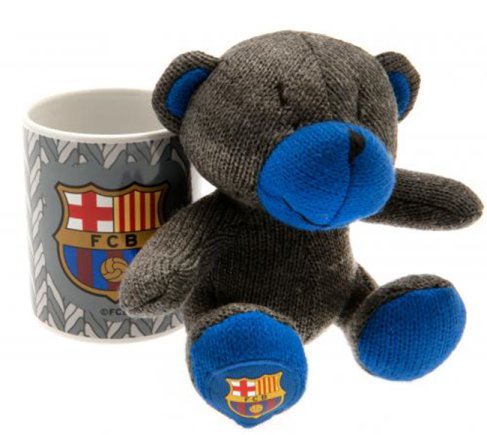 Кружка керамічна Барселона F.C. Barcelona сет з ведмедем