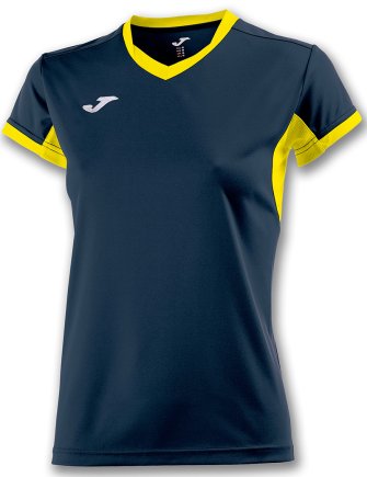Футболка ігрова Joma Champion IV 900431.309 жіноча колір: темно-синій/жовтий