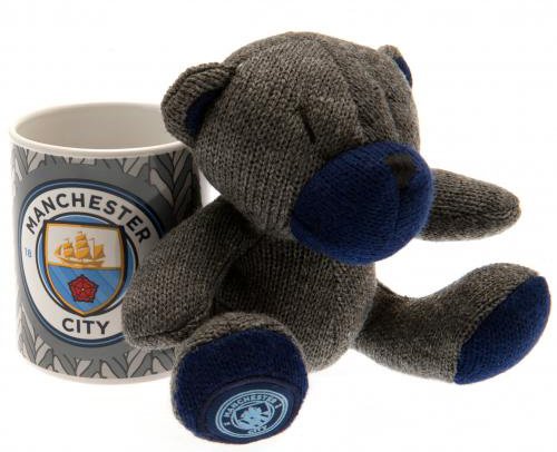 Кружка керамическая Манчестер Сити Manchester City F.C. сет с медведем