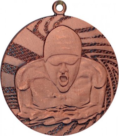Медаль 40 мм Плавание бронза